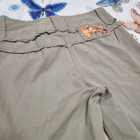 Womens Vintage Nice Concept Low Rise Army Green Bootcut Pants Size Small - Picture 8 of 12